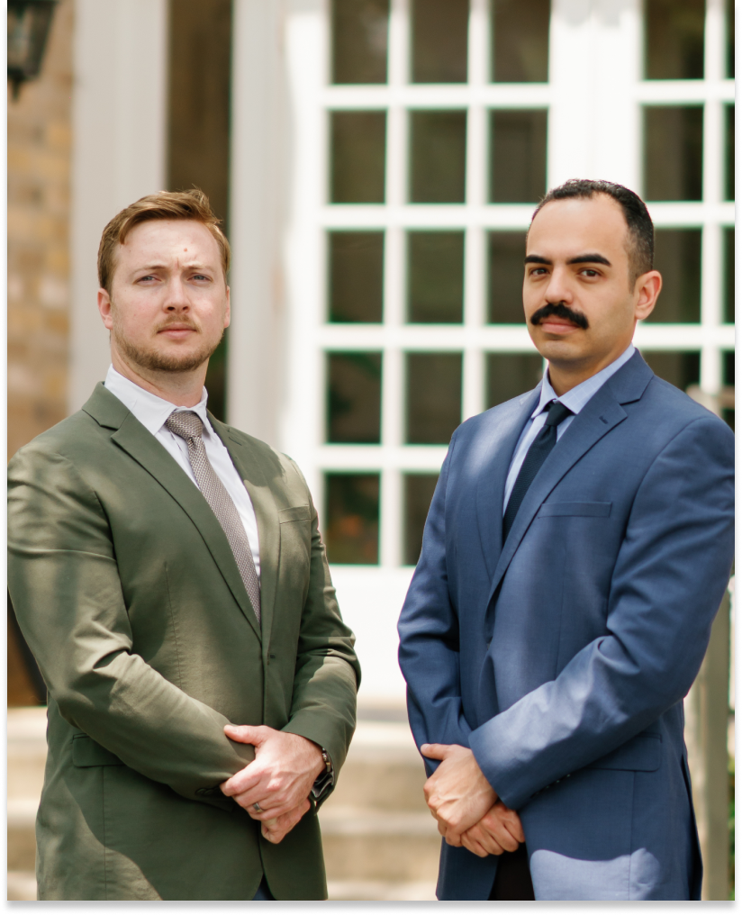 Attorneys Philip Lambert and Rolando Argüelles of Argüelles & Lambert Law Firm in San Antonio, TX, representing professionalism and client dedication.